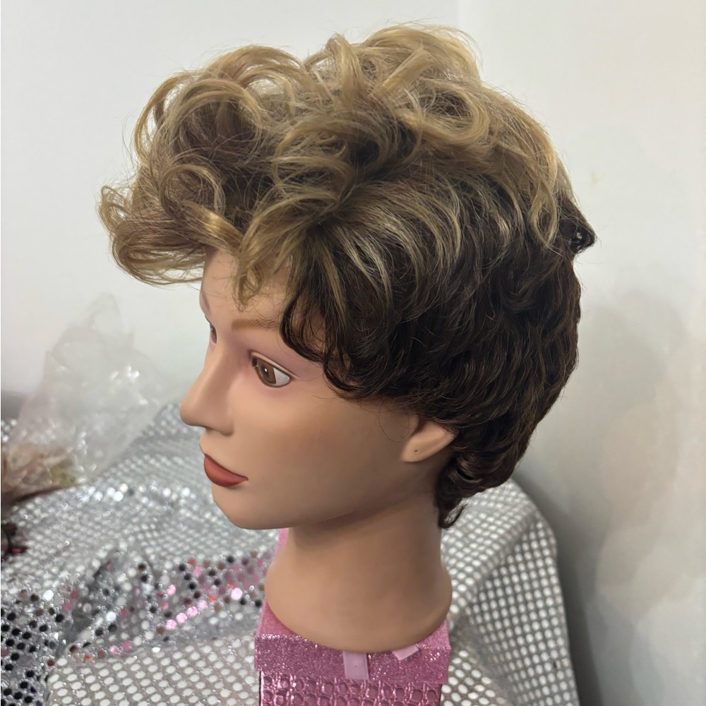 Stylish Blonde and Brown Wig - Picture 2 of 5